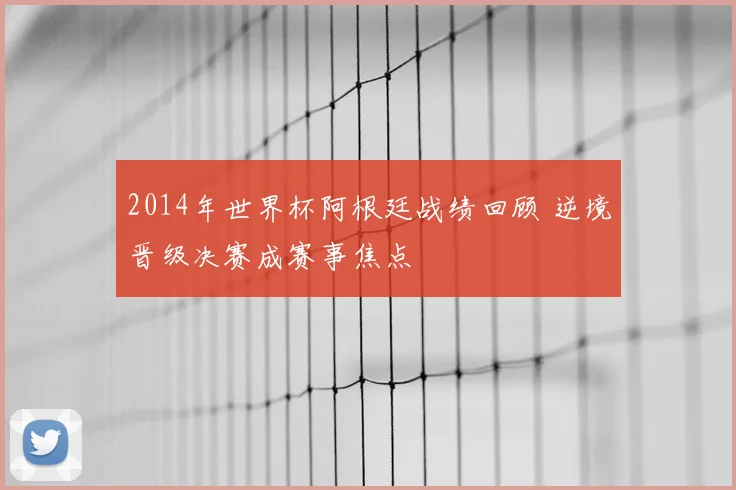 2014年世界杯阿根廷战绩回顾 逆境晋级决赛成赛事焦点